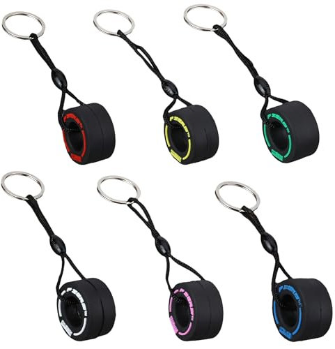 SXTDKMJ Lot de 6 porte-clés F1 en caoutchouc ultra doux pour homme et femme (6 couleurs), multicolore