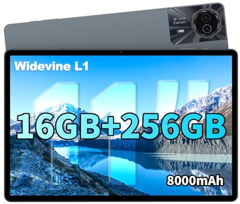 ODEA Tablet 11 Inch FHD+, S11 Android Tablets 256GB Storage, 1920x1200, 8000mAh, 8-Core CPU, Widevine L1, 5G WiFi, 13MP+8MP, GPS [2025]