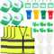 Flotory 26 Pcs Kids Garbagemen Outfit Costume Include Recycle Trash Vest Recycle Hat Waste Management Truck Rubbish Bin Gloves ID Card for Career Day