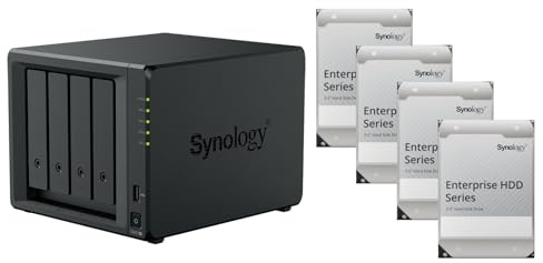 agemeo NAS DiskStation DS925+ con 4x disco rigido 12TB HAT Enterprise e 32GB RAM, totale: 48 TB