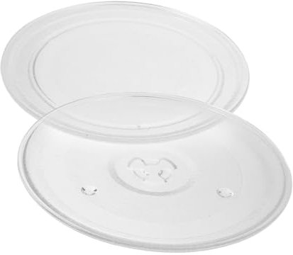 DIYEAH 2piezas Platos Redondos Para Microondas Reemplazo De Placa Giratoria Para Bandeja De Microondas Placa De Vidrio Para Horno Cocina