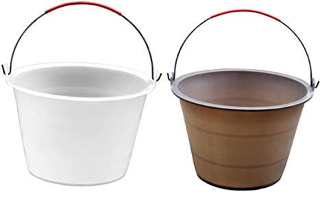 2pcs Thickened Plastic Cement Barrel Storage Bucket with Handle