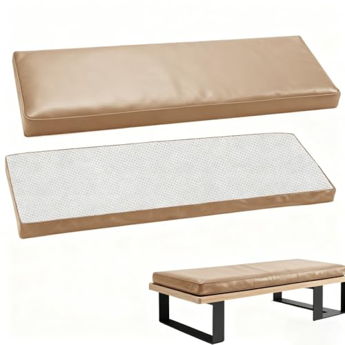 WLXFF Sitzauflage Bank Leder, wasserdichte Sitzkissen, Hochdichte Bankauflage Mit Rutschfester Unterseite, Outdoor-Kissen FüR SchaukelmöBel Im Garten,No11,120X45X5CM