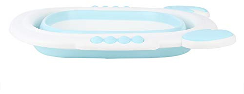 Zerodis Fournitures d'épurateur Dessin animé Haute Température Portable Waschbecken pour bébé 12Cm de Profondeur Bassin pour le Nettoyage Mignon Crabe Conception bébé Lavabo Pliable