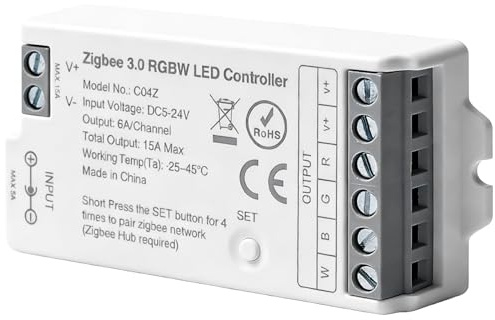 Behogan ZigBee 3.0 LED Controller: C04Z RGB LED Streifen, Intelligente Steuerung PWM Dimmer mit Echo Plus Home-Kit Zigbee Hub Bridge erforderlich, DC5-24V, für Individuelle Smart-Beleuchtung