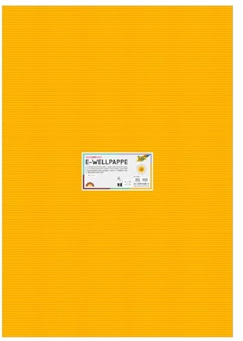 Wellpappe, 10 Bogen, 50x70 cm (10, Sonnengelb)