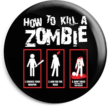 Funky Gifts How To Kill A Zombie 25mm Fridge Magnet