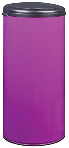 Poubelle à Ouverture par Pression, 45 L, Violet Securite