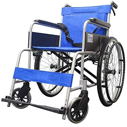 Rollstuhl Manueller Rollstuhl Aluminiumlegierung Tragbarer Rollstuhl Faltbarer Leichtbau-Luftreifen Ergonomisch geeignet für ältere Menschen und Reisen