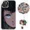 Staremeplz Compatible with iPhone 12 Mini Case Demon -Slayer Shinobu Anime Design [With Keychain and 50pcs Stickers] Cartoon Transparent Soft Silicona Case for iPhone 12 Mini