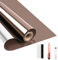 Arthome Vinilo Ventana Privacidad Anti Sol Bloqueo Espejo Película No Adhesiva Estática Cling Control de Calor Reflectante Vidrio Vinilo Decorativos para Hogar, Oficina, 60cmx460cm, Marrón