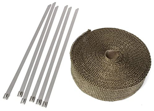 WANGZEYU Hitzeschutzband 15 M * 50 MM Auto Moto Hitzeschild Wrap Turbo Auspuff Hitzeband Wrap Rohr Wrap Shields Krümmer Header Isolierung Tuch Rolle Auspuff Dichtband