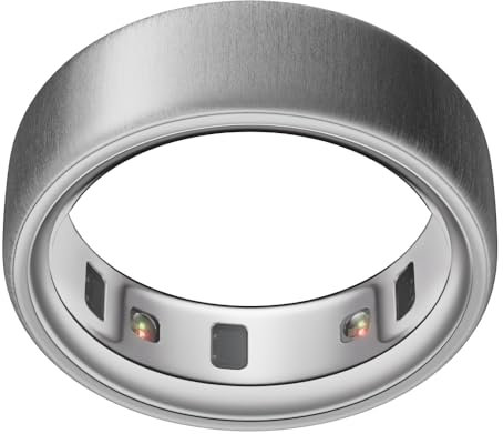Oura Ring 4 - Gebürstetes Silber - Size 11 - Smart Ring | Measure First with Oura Ring 4 Sizing Kit | Sleep Tracking Wearable - Heart Rate - Fitness Tracker - Up to 8 Days Battery Life