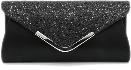 YUEZHAN Abendtasche Damen Clutch Mode Kristall Pailletten Abend Clutch Tasche Für Frauen Party Hochzeit Clutches Geldbörse Weiblich Rosa Silber Brieftaschen Tasche Prom Blackc