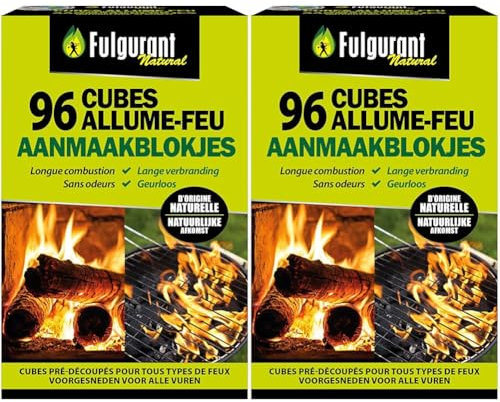 Fulgurant - Cubes Allume-Feu, 96 pièces (Lot de 2)