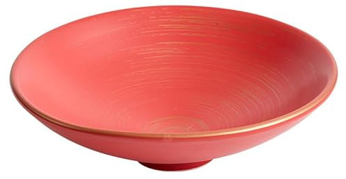 Saladiers Bol à soupe en céramique émaillée rouge Bol à ramen chinois Bol de service empilable Bol à salade et à flocons d'avoine Bols à Dîner(M)