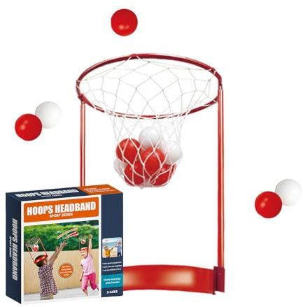 Head Hoop Basketballspielset - Heads Hoop Basketballspiel, Basketballkorb-Spielzeug Für Kinder | Korbnetz-Stirnbandspiel Für Kinder Im Alter Von 3–6 Jahren, Korbnetz-Stirnbandspielzeug Für Kleine