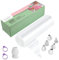 100 Disposable Piping Bags with 6 Stainless Steel Nozzles Set and Coupler - Easy to Use Baking Set for Professionals and Home Bakers, Ideal for Decorating Cakes, Buns, Pies, Cookies, 40cm x 21cm Bags