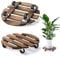 Yunlaishaocer Porte Plante a roulettes, Lot de 2 Support Plante Roulette Ø 300 mm, Supports de Pots de Fleurs à roulettes, Capacité de 200KG, Plateau a Roulette pour Extérieur à Intérieur