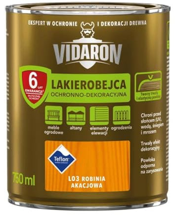 Wood Stain and Protective Treatment, 0.75L, 9 Colours Available Protective and Decorative Durable Wood Protection, (L03 Black Locust)