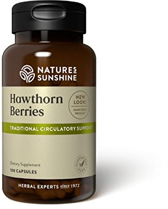 Nature's Sunshine Hawthorn Berries, 100 Capsules | Helps Enhance Heart Muscle Function and Provides Circulatory System Support