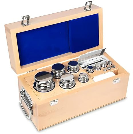 Kern 313-08 Gewichtssatz, Knopfform, Edelstahl poliert, 1 Stück