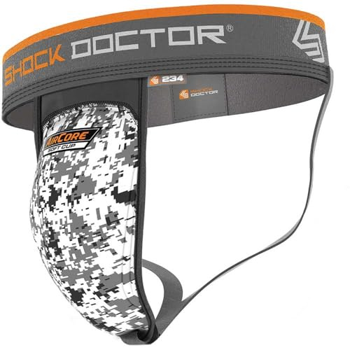ShockDoctor 233/234 - Support Coquille de protection avec Aircore Hard ou Soft Cup - Concu pour faire du Sports de Combat: Boxe, Karate, Taekwondo, Krav Maga, MMA, Muay Thai…