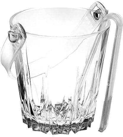 Pasabahce Karat Glass Ice Bucket with Plastic Tongs, Gift Boxed 53588