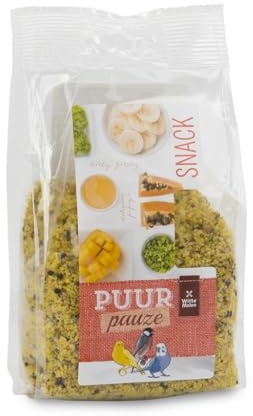 PUUR Pauze Streusel Obst- und Kräuter-200 g - Vogel-Leckerli – Honig/Mango/Banana/Papaya/Petersilie
