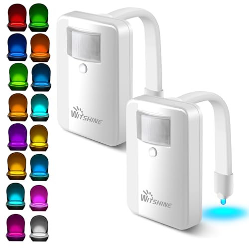Witshine WCNachtlicht, 16 Farben, bewegungsaktiviert, mit Bewegungssensor, cooles Gadget LEDSchüssellicht, lustiges einzigartiges Geburtstagsgeschenk, Geschenkidee für Vater, Ihn, Männer, Frauen,