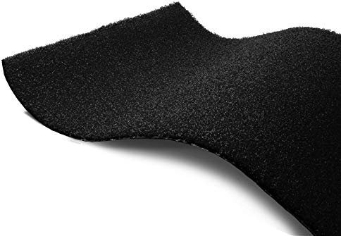 Tapis Gazon Artificiel Noir FUN4YOU Échantillon avec étiquette - Moquette d'extérieur pour Balcon et Terrasse | Tapis Gazon synthétique | Résistant et Perméable