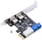 USB 3.0 Expresskarte,Richer-R PCI-E zu USB3.0 Erweiterungskarten Adapter mit 20PIN-Schnittstelle,Highspeed 2 Ports USB 3.0 Karte PCIe Express Schnittstellenkarte mit Windows XP 32/64 Windows 7 usw