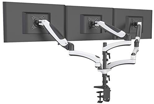 HFTEK - Monitorarm - dreifache Halterung Halter Tischhalterung für 3 Bildschirme von 15 – 27 Zoll mit VESA 75/100 - GM138DW