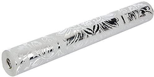 Fine Décor FD42562 Platinum Damask Silver Wallpaper