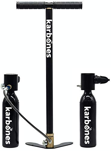 Karbones Mini Bouteille de Plongée (2 pcs) avec Kit de Pompe Manuel 5-10 Minutes d'autonomie de Plongée Oxygène - Cylindre Portable Système Amélioré Scorkl smaco