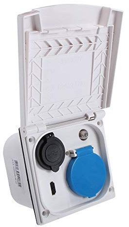 Inbouw stekkerdoos HDMI/USB/TV/230V Wit