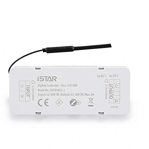 Zigbee LED-Strip-Controller/LED-Dimmer einfarbig 12-36V, DC bis 5A