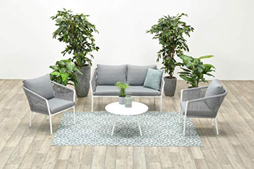 Garden Impressions Aluminium Rope-Lounge Fleurie, inklusive wasserabweisender Kissen