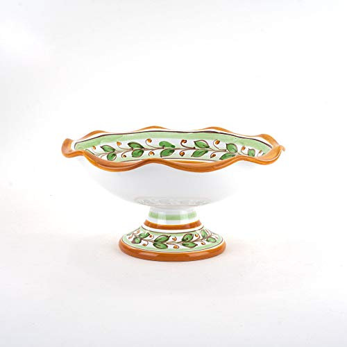 Etagere aus sizilischer Keramik von Caltagirone Dekor Acanto (Ø 25 cm)