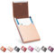 FACATH Porte-Cartes de Visite, étui en Cuir Microfibre de Luxe, Porte-Cartes en métal, Porte-Carte Fin, Porte-Cartes de Visite pour Homme et Femme avec Fermeture magnétique (Rose)