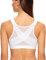 MELENECA Women's Front Fastening Wirefree Post Surgery Plus Size Back Support Posture Bra White 40D