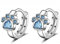 925 Sterling Silber Ohrringe Nette Katze Hund Pfoten Ohrstecker Für Frauen Blue Zirkon Partei Schmuck Verhindern Sie Allergie