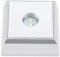 Jenngaoo LED Lichtsockel, Quadratischer LED Lampensockel Ständer für Kristall Acryl Statue Artware Display - Silber (Weiß)