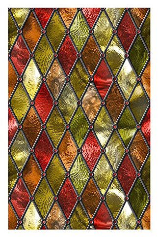 vinilos para ventanas,2 piezas de pegatinas de vidrieras sin pegamento, película de vidrio de sombra de ventana de baño residual sin electricidad estática-14 (45 * 58 cm)