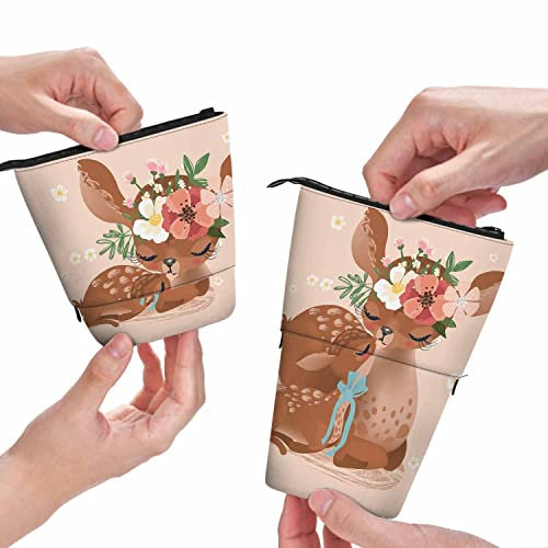 Swono Niedliches Baby-Federmäppchen in Koala-Form, niedliches Cartoon-Motiv, Eulenfedern, Ständer, Organizer, Stiftehalter, Make-up-Tasche, ideal für Teenager, Mädchen, Jungen, Geschenk, Mehrfarbig,