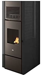 Eva Calor Stufa a Pellet Punto Fuoco Nia 15 Kw Nero Goffrato - 901665500