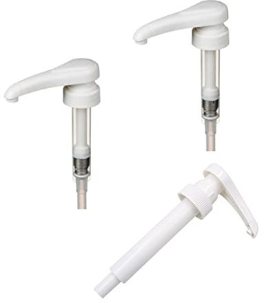 Adems Syrup Pumps for Simply, Davinci, Monin Plastic Bottle, Jordans for use on Many More See Description - White Pumps in Pack (3)