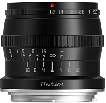 TTARTISAN 50mm F1.2 APS-C Große Blende Manueller Fokus Festobjektiv Kompatibel mit Canon RF-Mount Kamera