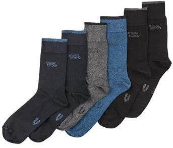 camel active Herren Socken 6er-Pack - Schwarz, Grau, Blau - hochwertige Strümpfe aus biologischer Baumwolle für Freizeit, Arbeit und Sport - passend für alle Schuhe Mehrfarbig menswear-47-50