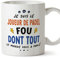 Mugffins Tassen/Becher mit Spruch für PADEL-SPIELER - Auf Französisch - Tout le monde vous a parlé - 11 oz / 330 ml - originelles und lustiges Geschenk Mitarbeiter